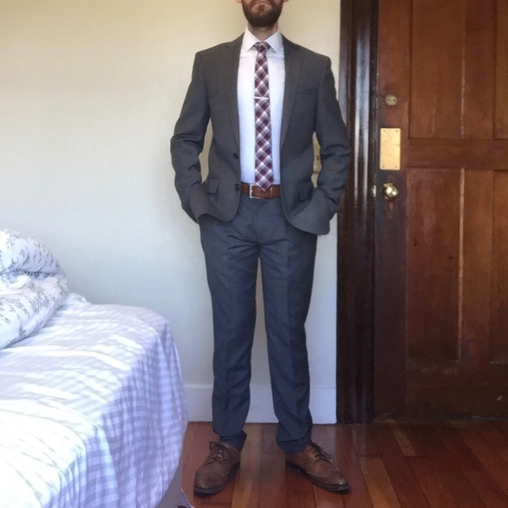 J.Crew Grey Ludlow 36S Suit 36S and 30/30 Pants